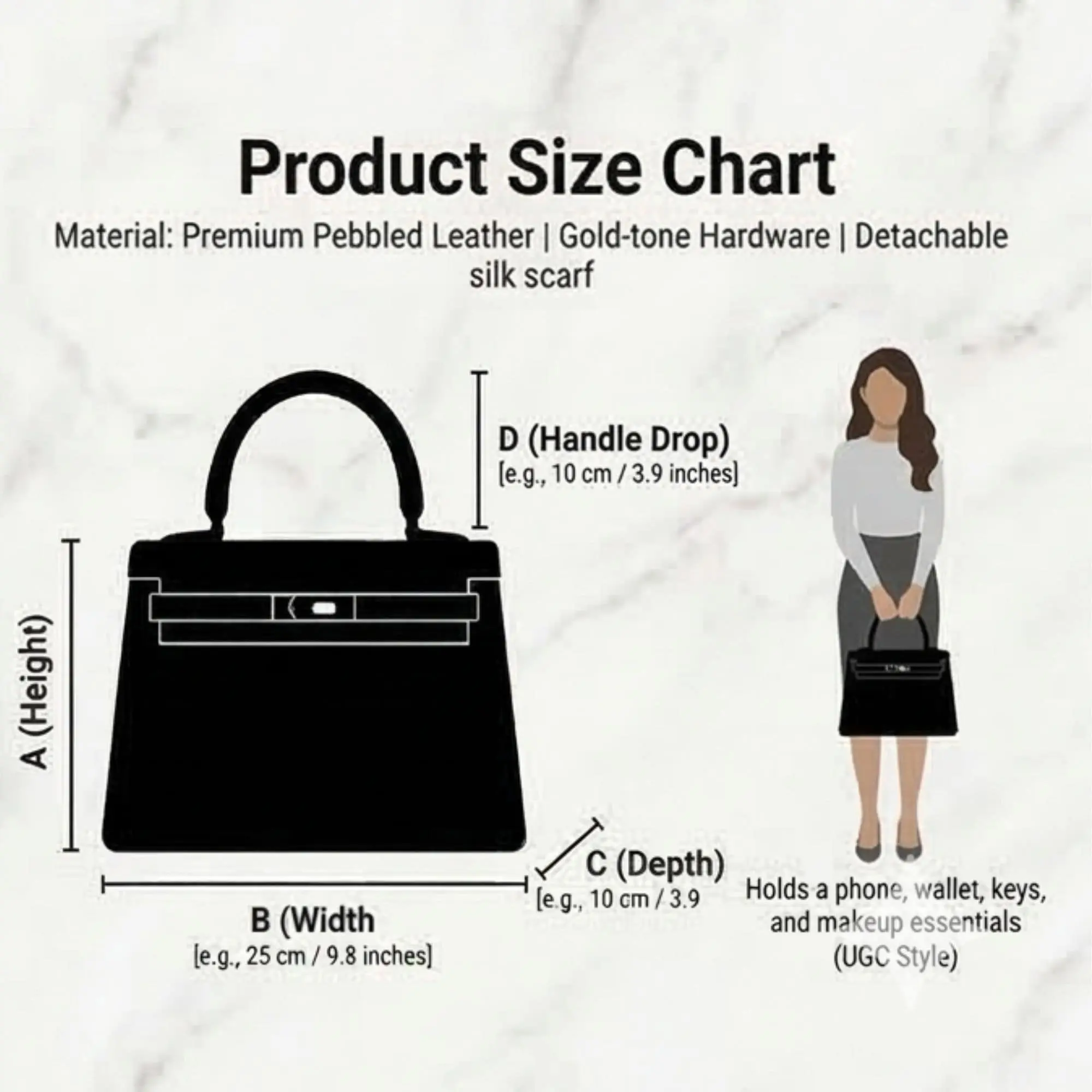 Structured Black Top-Handle Handbag