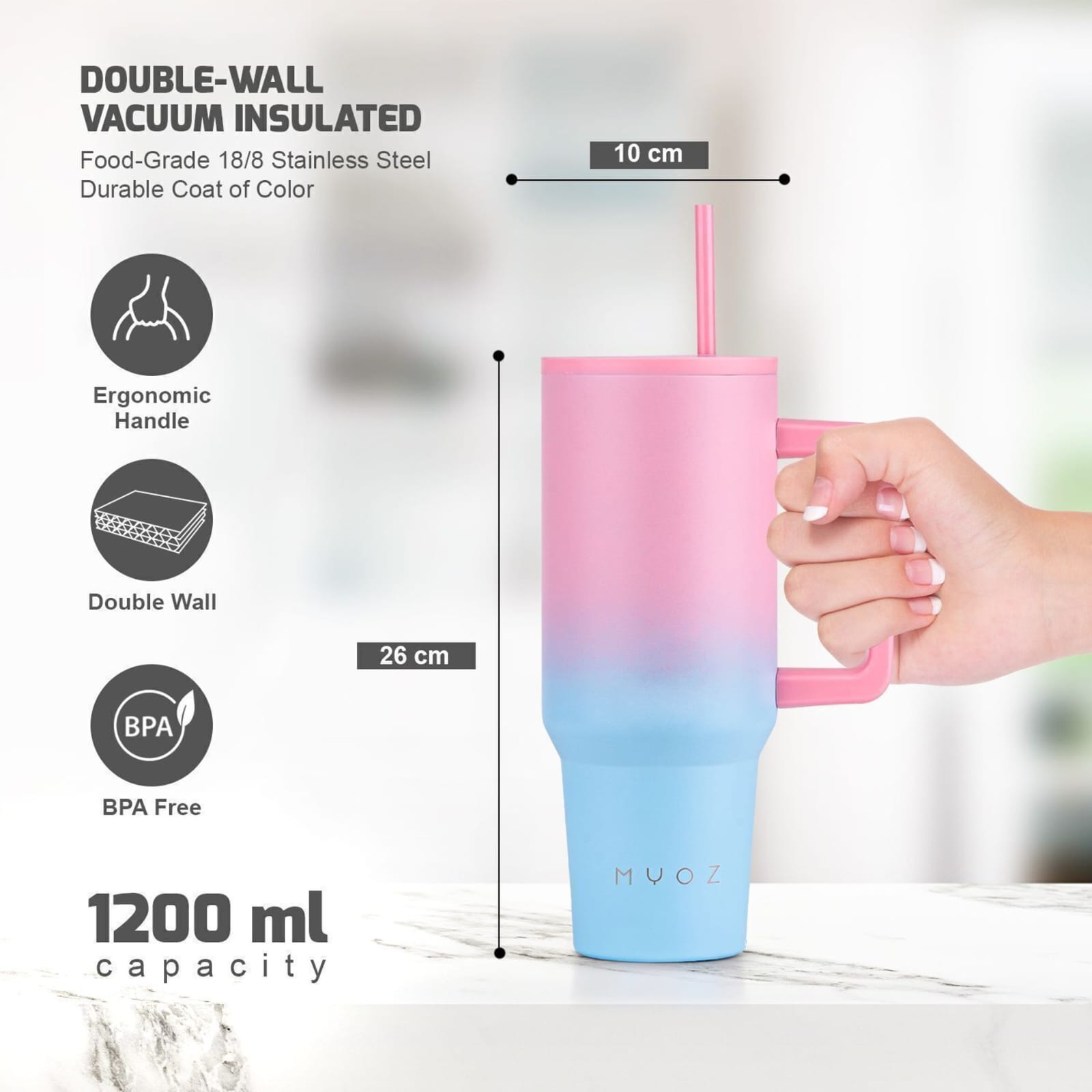 Stainless-Steel Vacuum Travel Tumbler