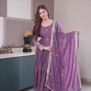 Premium Embroidered  Anarkali Suit Set for Women