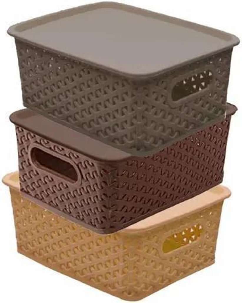 VR Pack of 3 Plastic Grocery Containers