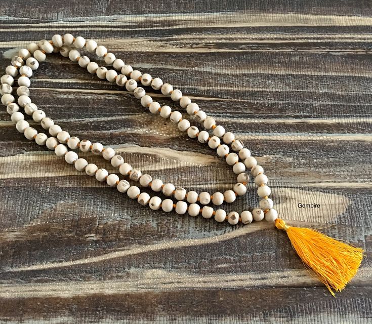 Premium Tulsi Mala 108 Beads – Natural Holy Basil Wood Jap Mala for Meditation, Prayer & Spiritual Healing |