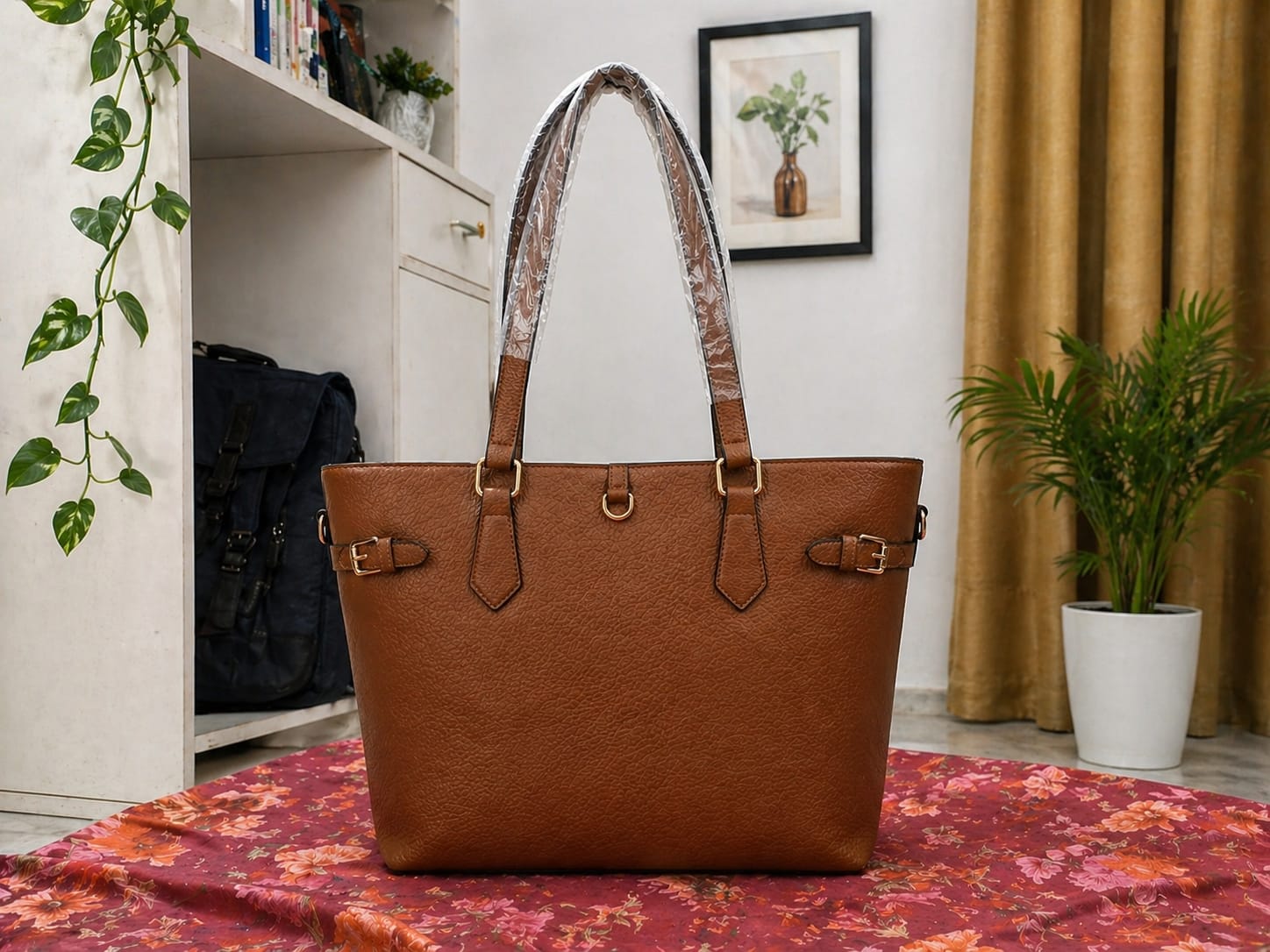 Premium Brown Leather Tote Bag for Women