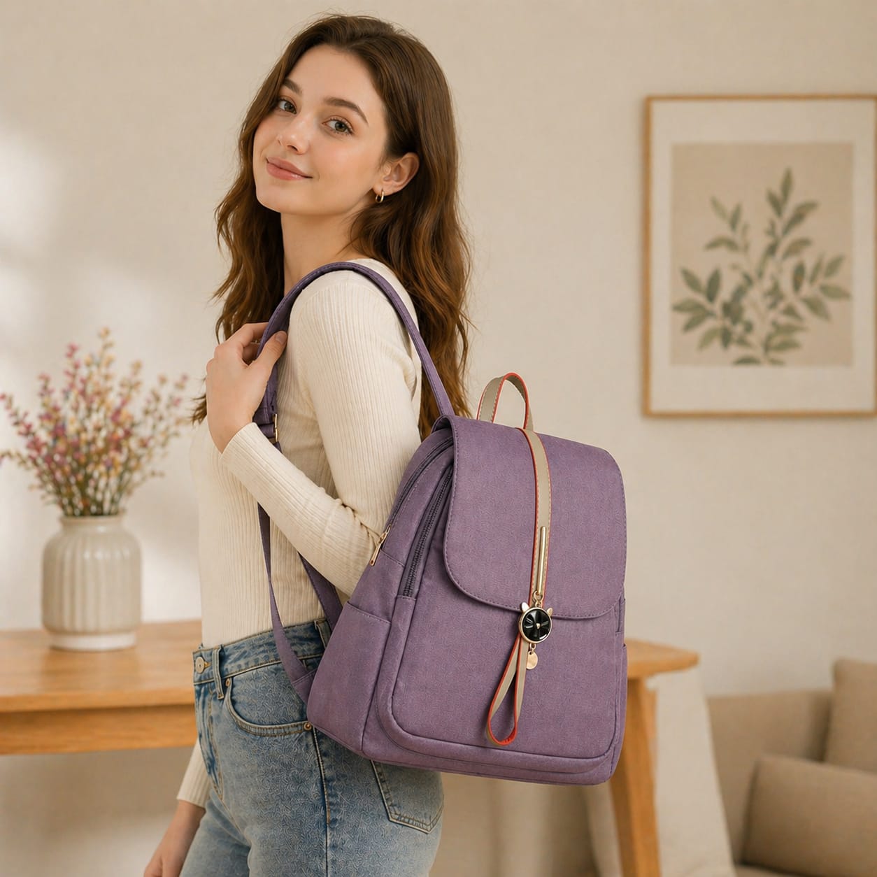 Elegant Women’s Lavender Backpack