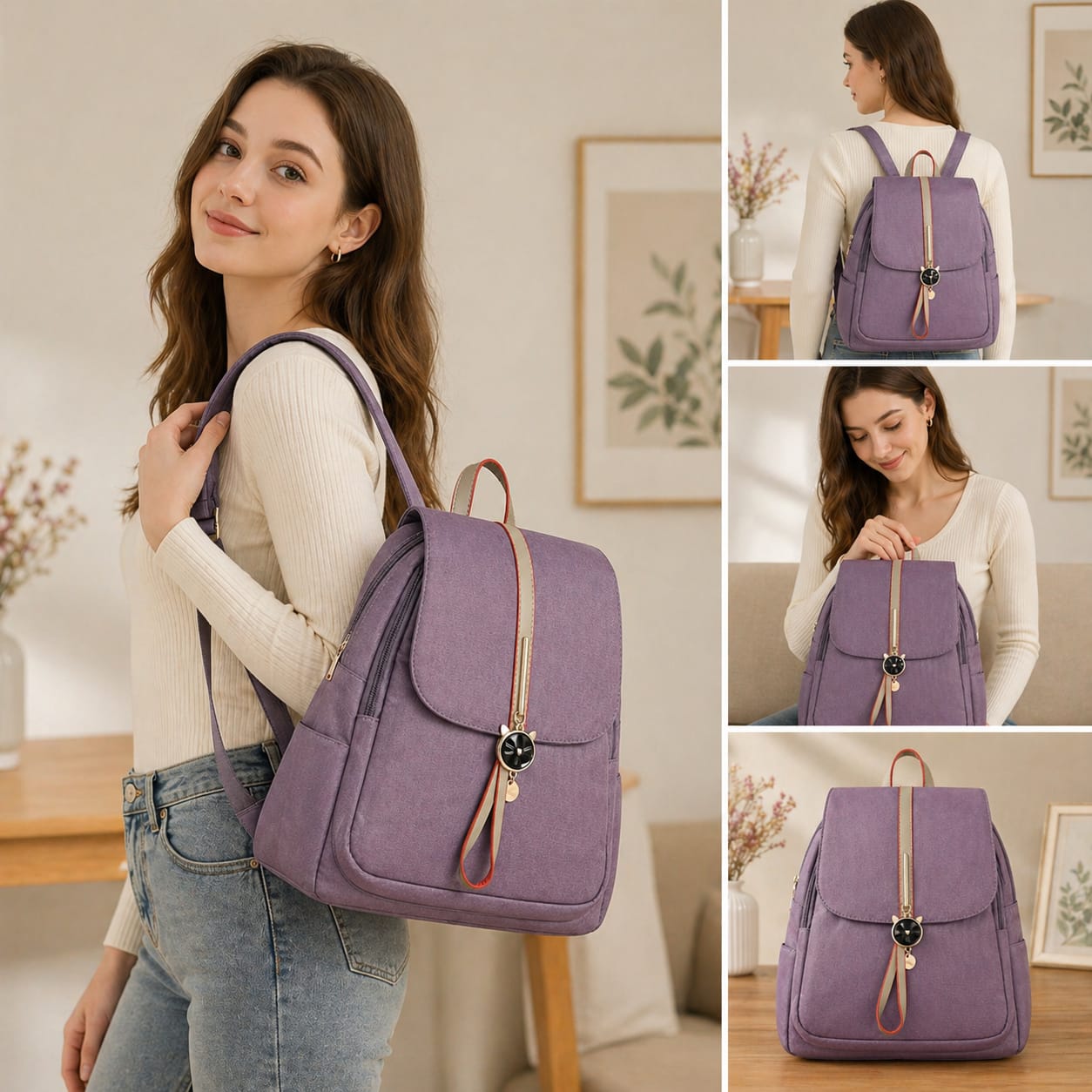 Elegant Women’s Lavender Backpack