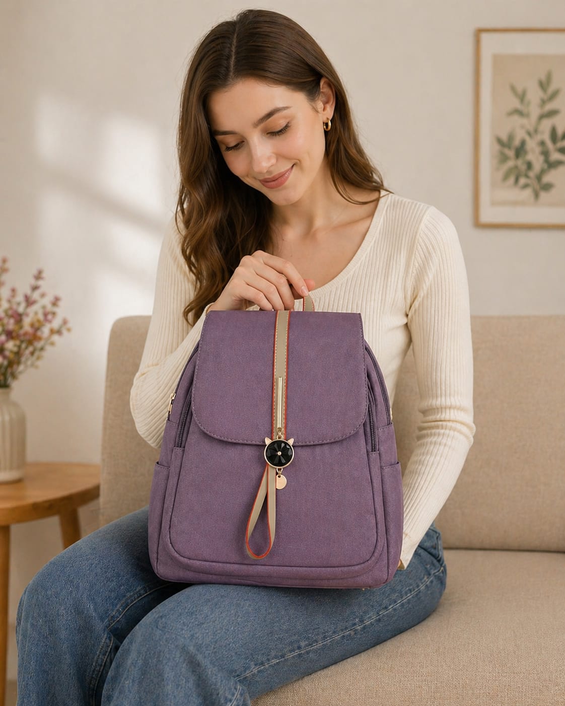 Elegant Women’s Lavender Backpack