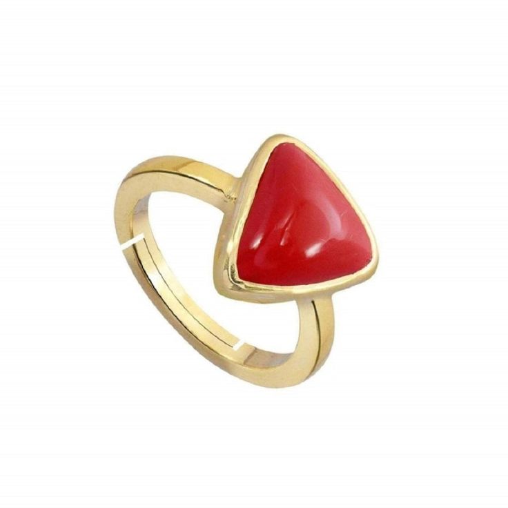 Natural Triangle Red Munga (Red Coral) Gemstone