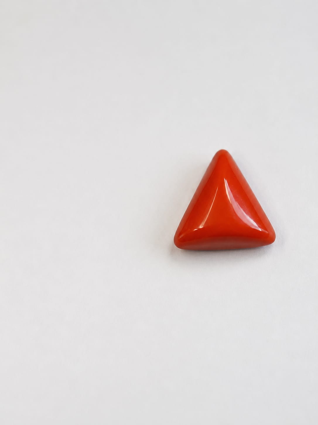 Natural Triangle Red Munga (Red Coral) Gemstone