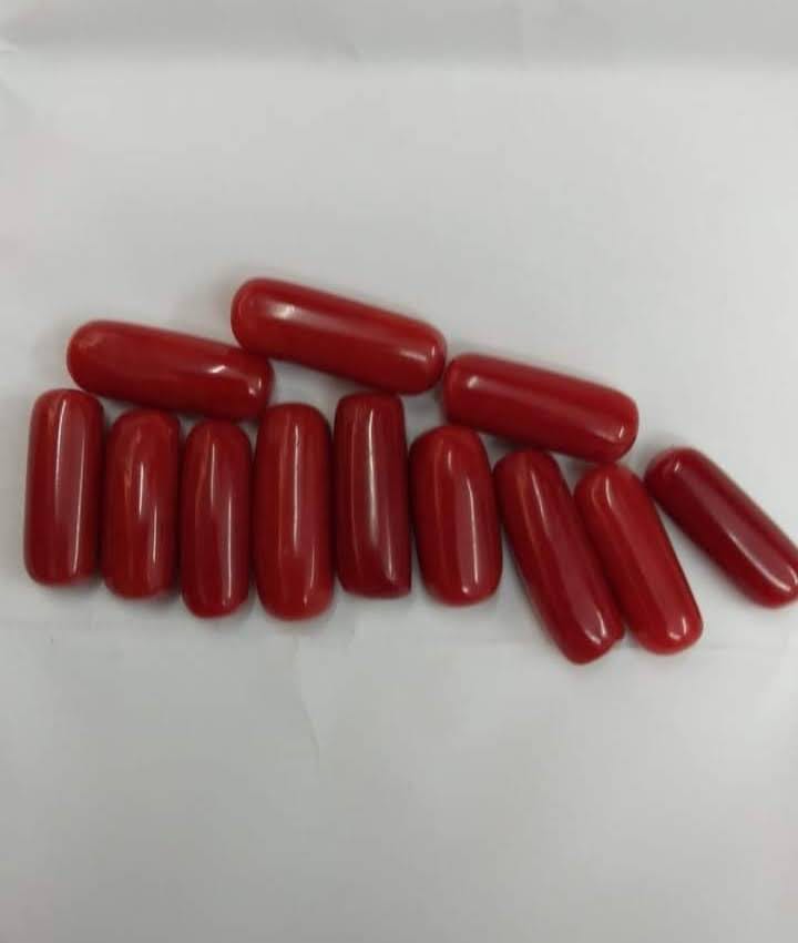 Natural Red Munga Gemstone (Red Coral Stone)