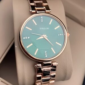 Generic Men’s Analog Watch with Green Sunburst Dial and Gold Plated Stainless Steel Bracelet | Roman Numeral Hour Markers | 40.5mm Case | 30M Water Resistant | Formal and Casual Wear Watch for Men